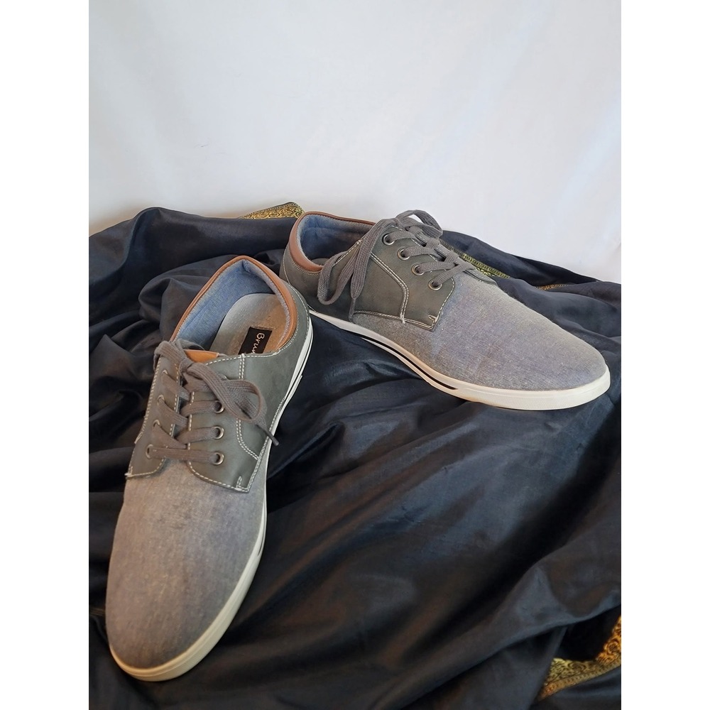 Bruno Marc Rivera Mens Grey Olive Casual Fashion Sneakers Size 10.5